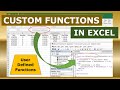 Create Custom Functions in Excel (User Defined Functions)