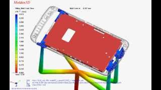 Moldex3D Multi-component molding simulation of smart phone central structure