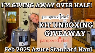 I'm GIVING AWAY HALF of our Pampered Chef Consultant Kit! HUGE GIVEAWAY! Azure Standard Haul Feb 25