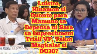 Luistro, Hinamon si Duterte para Mamuno Depensa ni Sara sa Senate Trial! VP, Takot Magkalat si DU30?