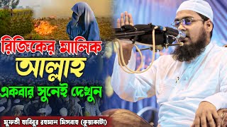মুফতী হাবিবুর রহমান মিছবাহ (কুয়াকাটা)| রিজকের মালিক আল্লাহ তা নয়ে কান্নার ওয়াজ | Bangla New Waz 2024