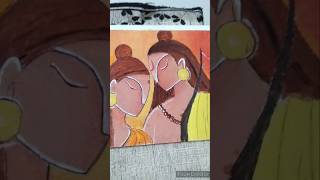 Shri Ram - Sita Abstract Painting | Canvas #drawing