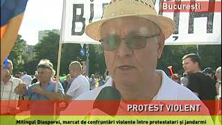 Mitingul Diasporei din 10 august, marcat de confruntări violente