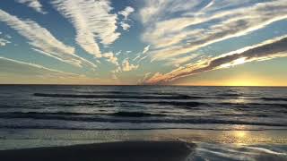 SOUNDS of CALM OCEAN WAVES \u0026 RELAXING MUSIC during Sun Rise perfect for Sleep, Relax \u0026 Stress Relief