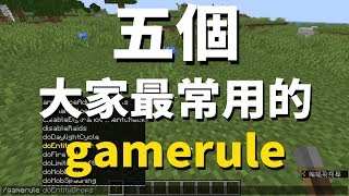 Minecraft 遊戲規則 由我來定 常用的五個gamerule指令