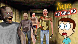 The Twins in 4K Ultra HD Texture With Granny and Grandpa | Shiva and Kanzo Gameplay