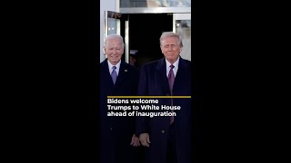 Bidens welcome Trumps to White House ahead of Trump inauguration | AJ #shorts