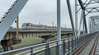 EMU800 Series Local Service 3137 passing across Gaoping River Bridge (Xiadanshui Steel Bridge POV)