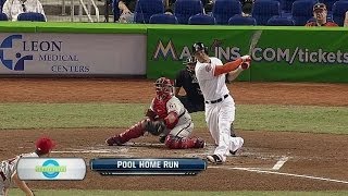 PHI@MIA: Stanton sends a line-drive homer to left