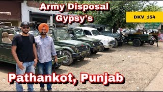 Army Disposal | Gypsys | Mahindra Thar 550 | Jeeps And Jeep Trolley  | Pathankot | Punjab | DKV_154