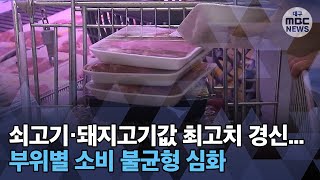 [대구MBC뉴스] 소·돼지고기 값 고공행진...부위별 소비 불균형