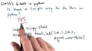 Welch's t-Test in Python - Intro to Data Science