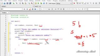106 C Programming Exercise 06 C C Factorial Program Video Tutorials