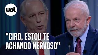 Debate Globo: 'Ciro, estou te achando nervoso', diz Lula em primeiro embate