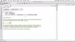 5.11. (Part 1) Math Quiz - Python