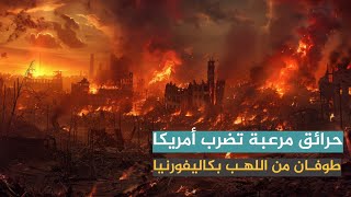 حرائق مرعبة تلتهم أحياء كاملة في أمريكا ، مشاهد لا تصدق ودمار كبير لا يوصف! إعصار من نار 🔥