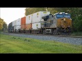 Screaming AC Traction Motors on Rear DPU ET44AH #3368 on 60MPH Short CSX Intermodal L003