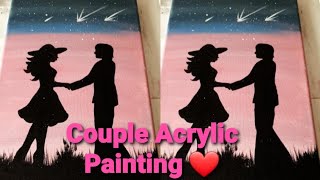 Couple Painting Tutorial for Beginners | Step by Step Painting for Couples | Mehsim Creations