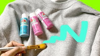 Painting a 'Graffiti Style' Crewneck Sweater!