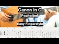 Canon in C Guitar Tutorial Fingerstyle Guitar Tab (Pachelbel) Guitar Lessons for Beginners