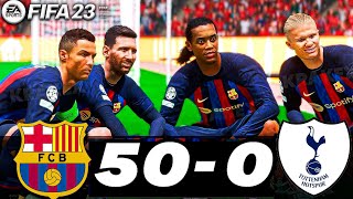 FIFA 23 - What if Ronaldo and Messi  play together on the SPURS team. BARCELONA Vs - PS5 4K HDR