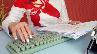 ASMR Admin Work, Typing, Paperwork • Focus & Concentration • No Talking