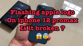 Iphone 12 and 12 pro issue | flashing apple logo on startup iphone 12 promax , is it broken ? 😰