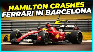 HAMILTON SUFFERS ACCIDENT IN BARCELONA TEST - FORMULA 1 - GP SPORTS EN