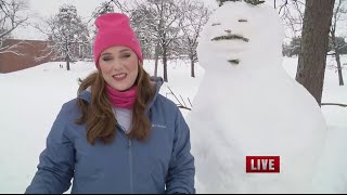 Hillcrest residents build 6-foot tall snowman named after Parks and Recreation character