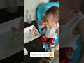 at one year old and 3 months practice eating Ng mag Isa 🙂