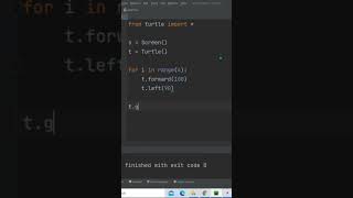 Drawing cube using Python Turtle Graphics #shorts