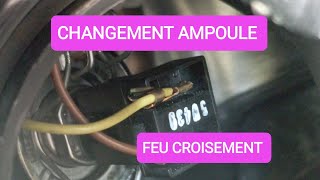 CHANGEMENT AMPOULE FEU CROISEMENT - PEUGEOT 308 -