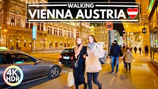 Vienna, Austria 🇦🇹 Best Quality Night Walk, March 2022 - 4K-HDR Walking Tour (▶33min)