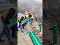 installation of guardrail alongside highway