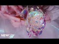 asmr the sound of water drops 🌟holographic rose tapping🌟 50 minutes no talking