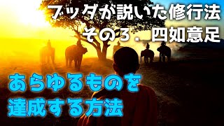 ブッダが説いた修行法 その３「四如意足」 【七科三十七道品の教え】