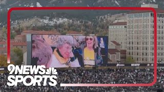 CU Buffs superfan Peggy turns 100: Crowd sings 'Happy Birthday' during Folsom Field game