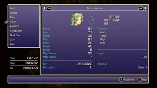 Final fantasy 6 Pixel Remaster Perfect Stats Leveling Terra