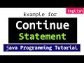 Continue Statement in Java Programming Video Tutorials For Beginners