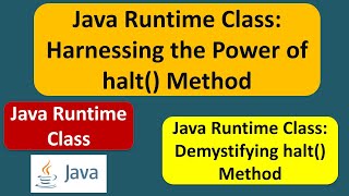 Java Runtime Class: Harnessing the Power of halt() Method | Java Tutorial