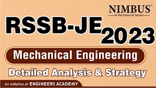 RSSB JE Exam 2023 | Mechanical Engineering | RSSB JE Detailed Analysis & Preparation strategy