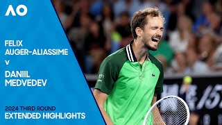 Felix Auger-Aliassime v Daniil Medvedev Extended Highlights | Australian Open 2024 Third Round