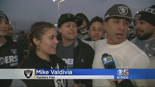 RAIDERS FANS:  Fans flock to the Oakland Coliseum for what may be the Raiders final game in Oakland