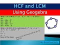 HCF and LCM by Geogebra