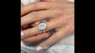 1.5 ct Antique Cushion Diamond Double Halo Ring