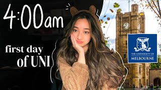 PRODUCTIVE 4 am FIRST DAY OF COLLEGE VLOG | The University of Melbourne scholarship student 👩🏻‍🎓
