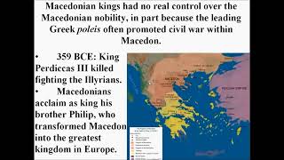 Greek Civilization Lecture 28: The Macedonians Part One (Philip II)
