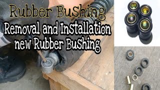 Shock Rubber Bushing Removal and Installation new Rubber Bushing / SZ 150