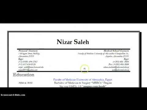 How to Write Medical Student CV - Part 1 of 3 How to Write Medical Student CV - Part 1 of 3