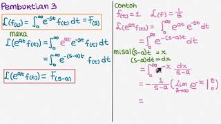 M1001Transformasi Laplace : Pembuktian 2  transformasi e^at . f(t)